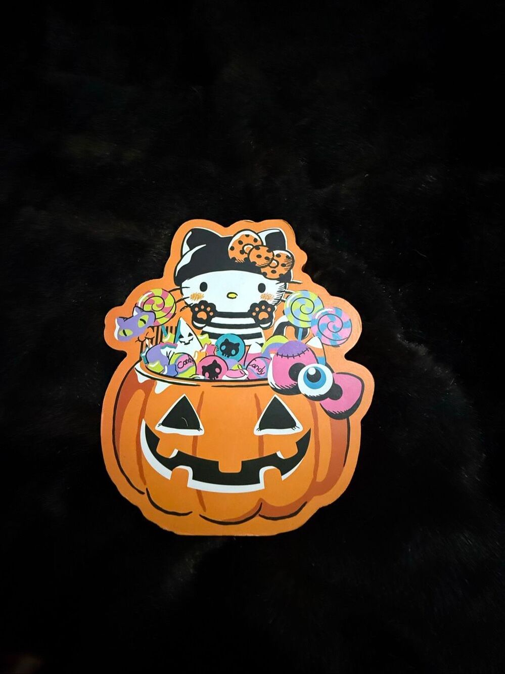 Sanrio Hello Kitty Halloween Wall Decor Pumpkin with Candy